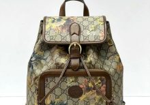 Gucci комбинированный рюкзак Aria бежевый