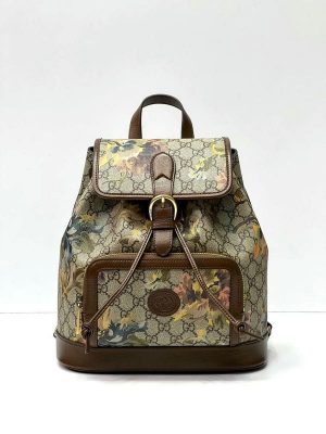 Gucci комбинированный рюкзак Aria бежевый