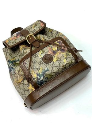 Gucci комбинированный рюкзак Aria бежевый
