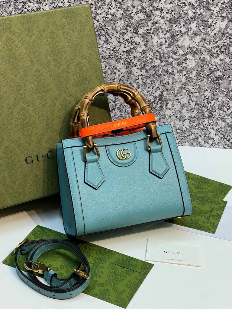 Сумка-тоут Diana mini Tote Gucci бирюзовая
