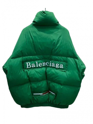 Пуховик Balenciaga ss2022 унисекс зеленый