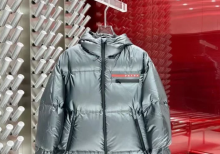 Пуховики Prada Nylon Silver унисекс
