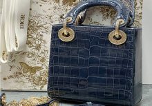 Сумка Lady Dior mini crocodile Navy