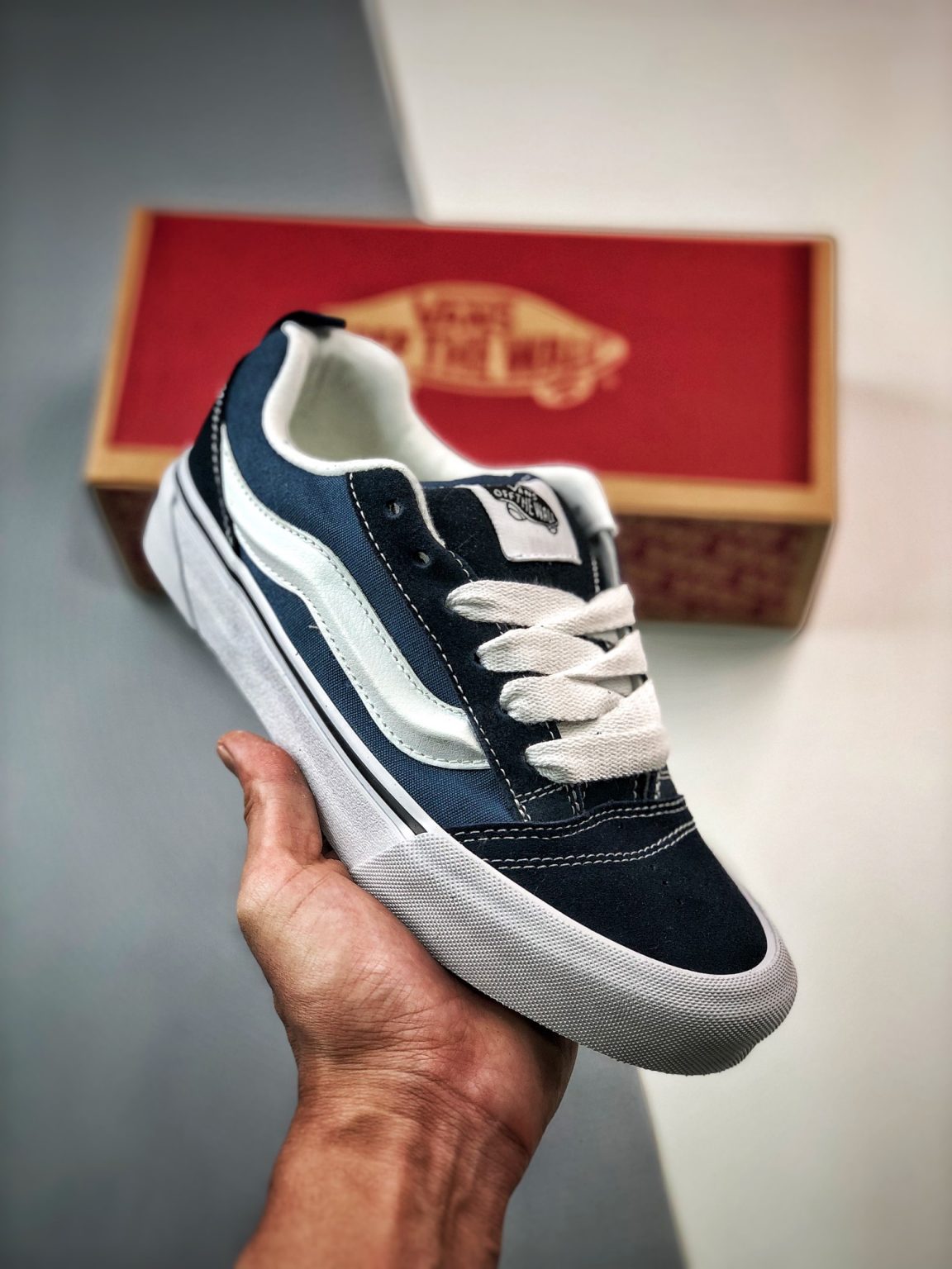 Кеды Vans Knu Skool "Navy White"