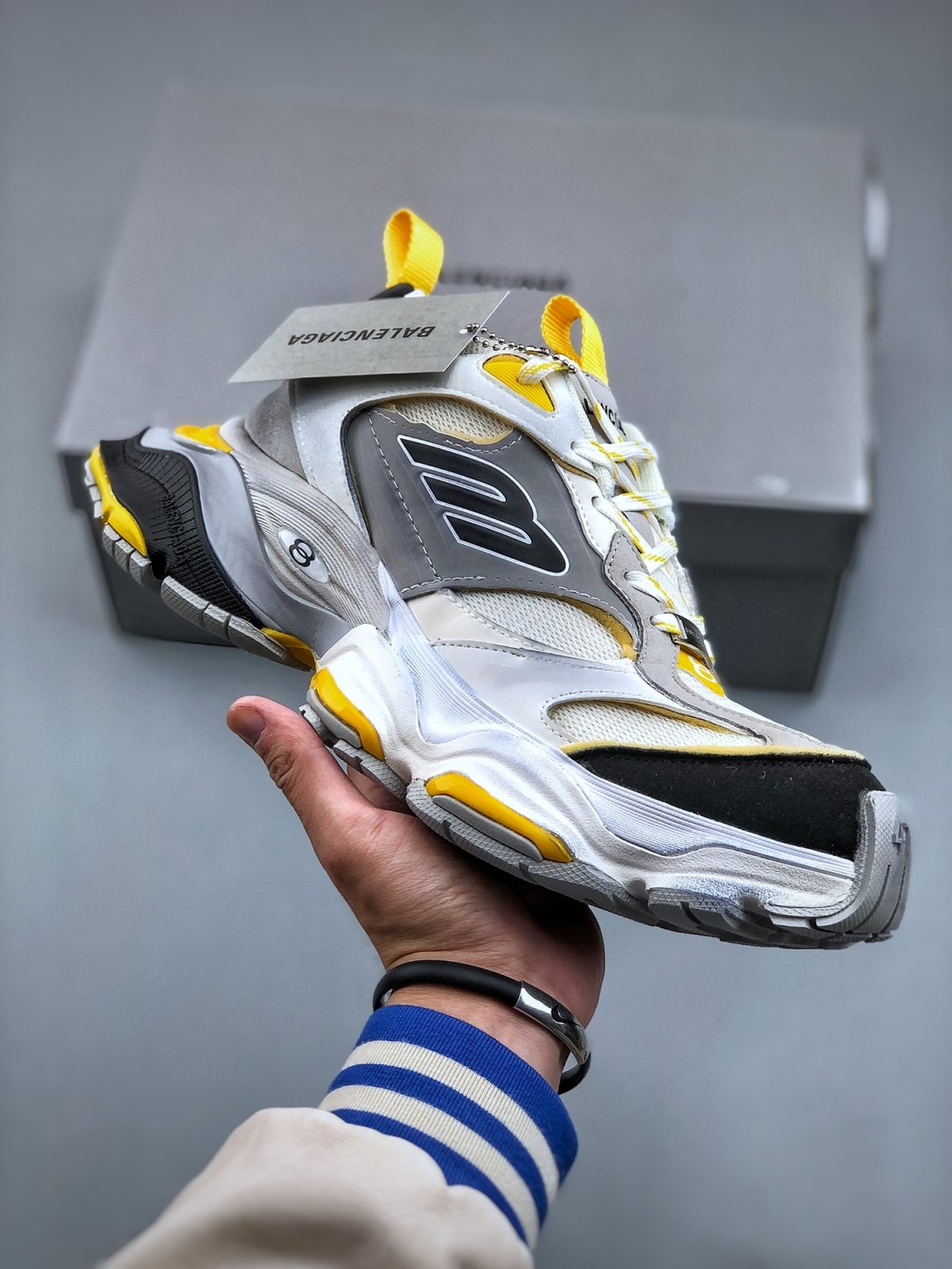 BALENCIAGA Cargo Sneaker 5XL Grey Yellow
