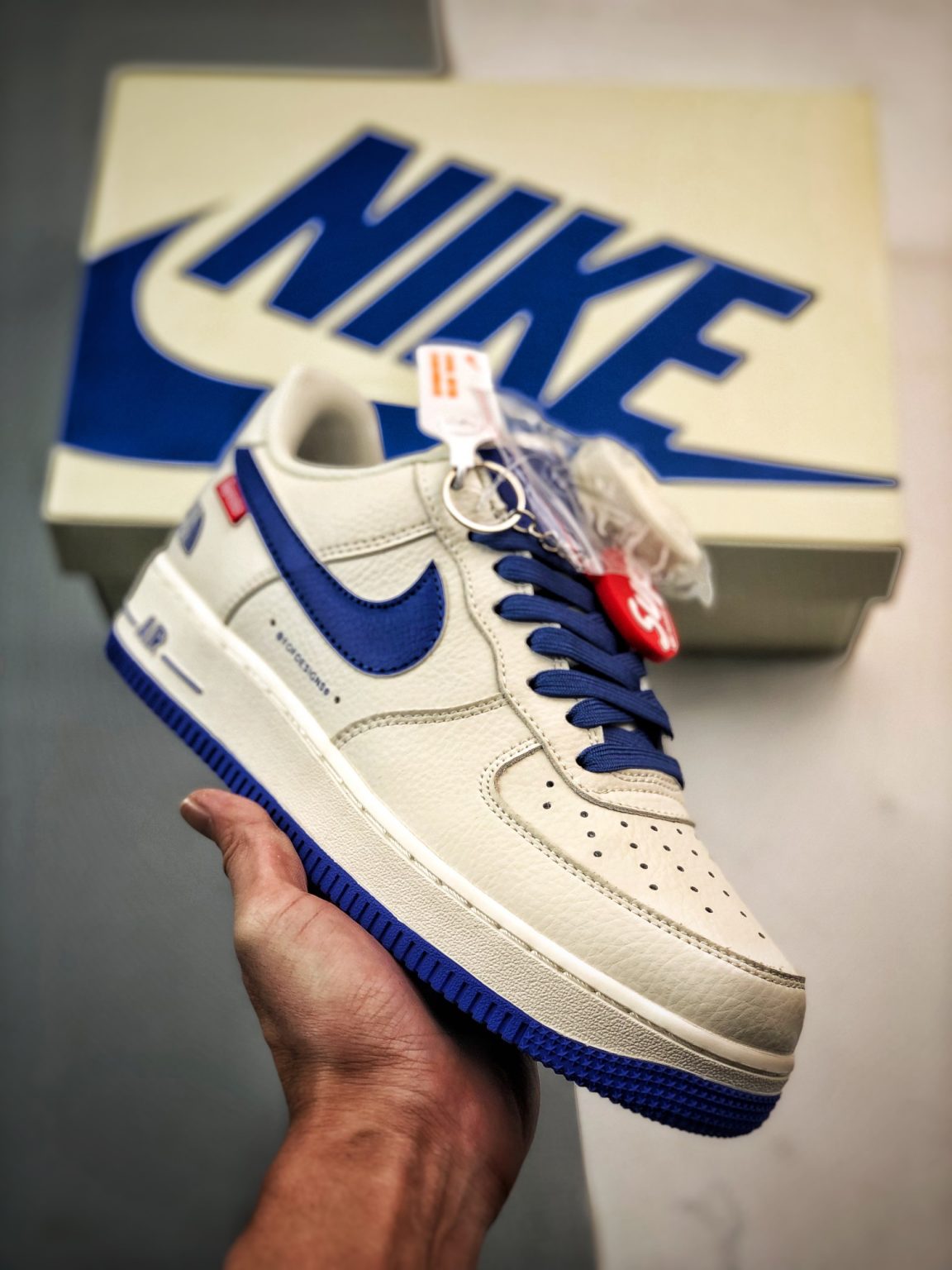 Supreme x The North Face x Nike Air Force 1 07 Low White Blue