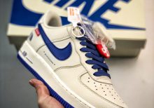 Supreme x The North Face x Nike Air Force 1 07 Low White Blue