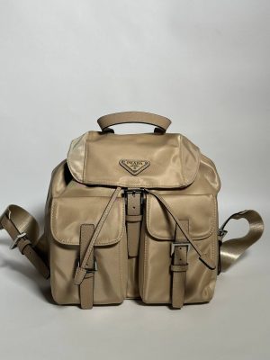 Рюкзак PRADA Small Re-Nylon Backpack Desert Beige