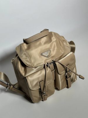 Рюкзак PRADA Small Re-Nylon Backpack Desert Beige