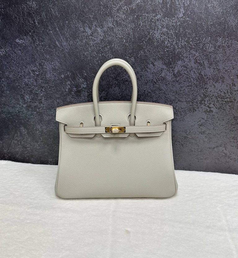 Hermes Сумка Hermès Birkin 25 Gris Perle Togo Gold Hardware