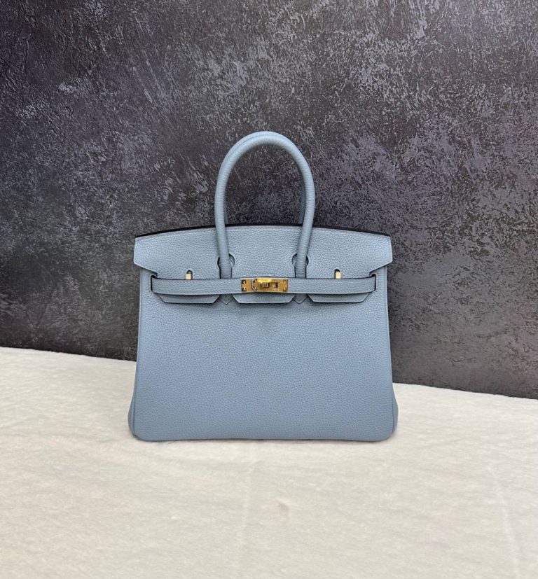 Hermes Сумка Hermès Birkin 25 Bleu Lin Togo Gold Hardware