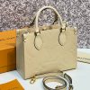 Louis Vuitton LV Onthego PM Tote Monogram Empreinte Beige