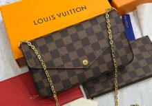 Клатч Louis Vuitton Damier Ebene Canvas Pochette Felicie