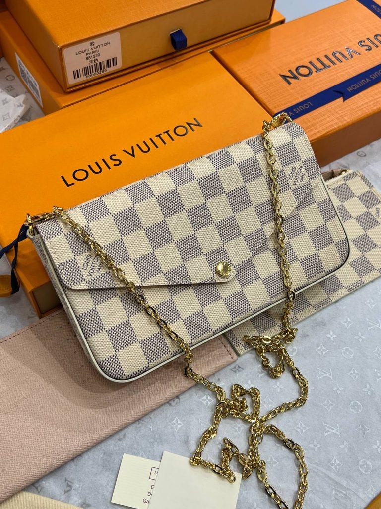 Клатч Louis Vuitton Damier Azur Canvas Pochette Felicie