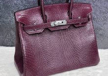 Hermes Birkin 30 Shiny Lizard Bordo