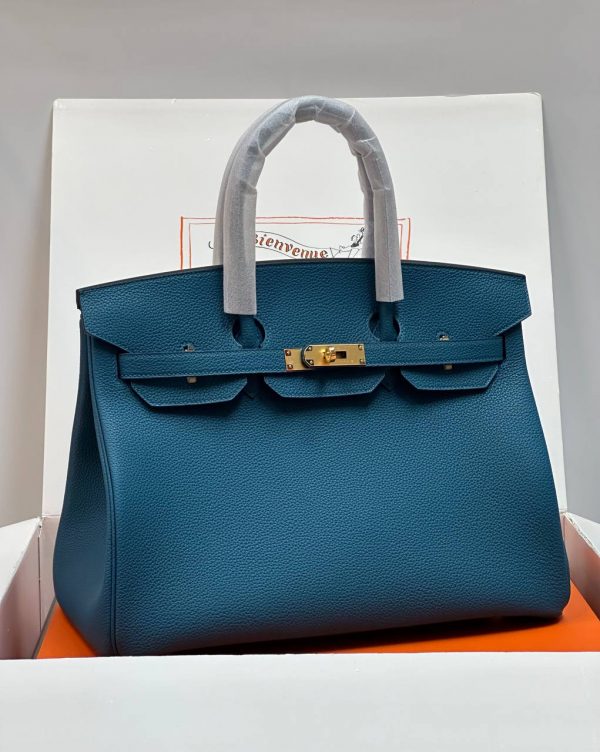 Сумка Hermès Birkin 35 Blue Jean Togo GHW