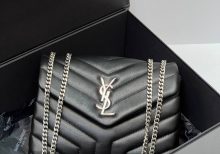 Saint Laurent YSL LOULOU SMALL IN QUILTED LEATHER Black