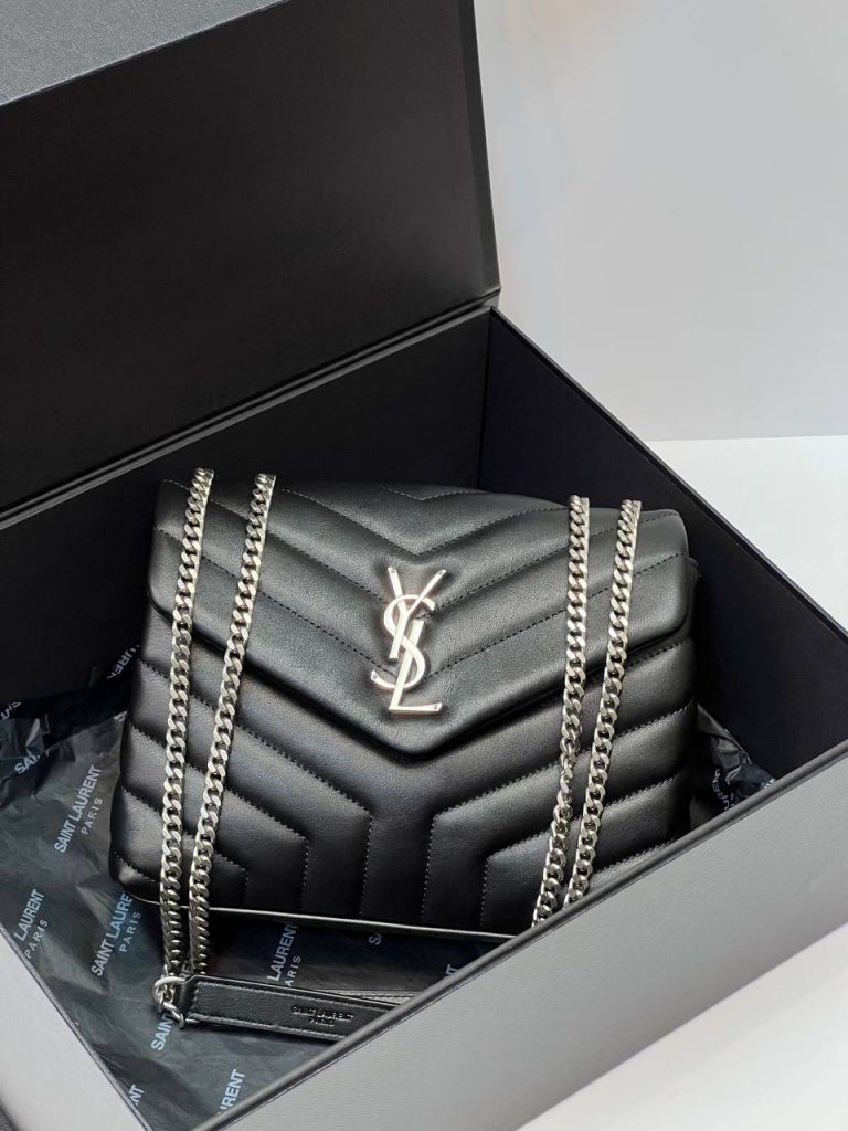 Yves Saint Laurent Saint Laurent YSL LOULOU SMALL IN QUILTED LEATHER Black