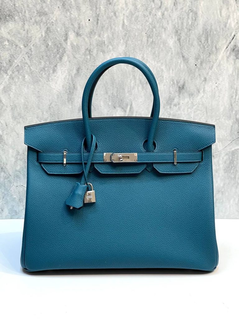 Hermes Сумка Hermès Birkin 35 Blue Jean Togo PHW