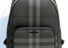 Серый Рюкзак в клетку Rocco Burberry угольный