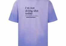 Футболка VETEMENTS Not Doing Shit Today T-Shirt Washed Blue