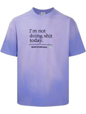 Футболка VETEMENTS Not Doing Shit Today T-Shirt Washed Blue