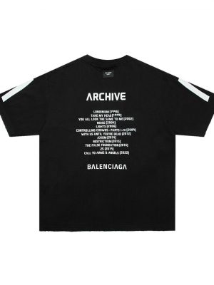 Футболка Balenciaga Music | Archive Series Connected T-Shirt Oversized black