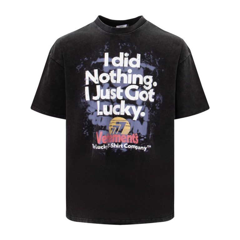 Футболка VETEMENTS I GOT LUCKY T-SHIRT Washed Black