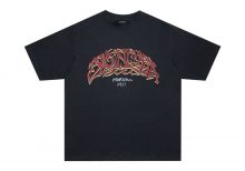 Футболка Balenciaga Offshore T-Shirt Oversized in black and red vintage