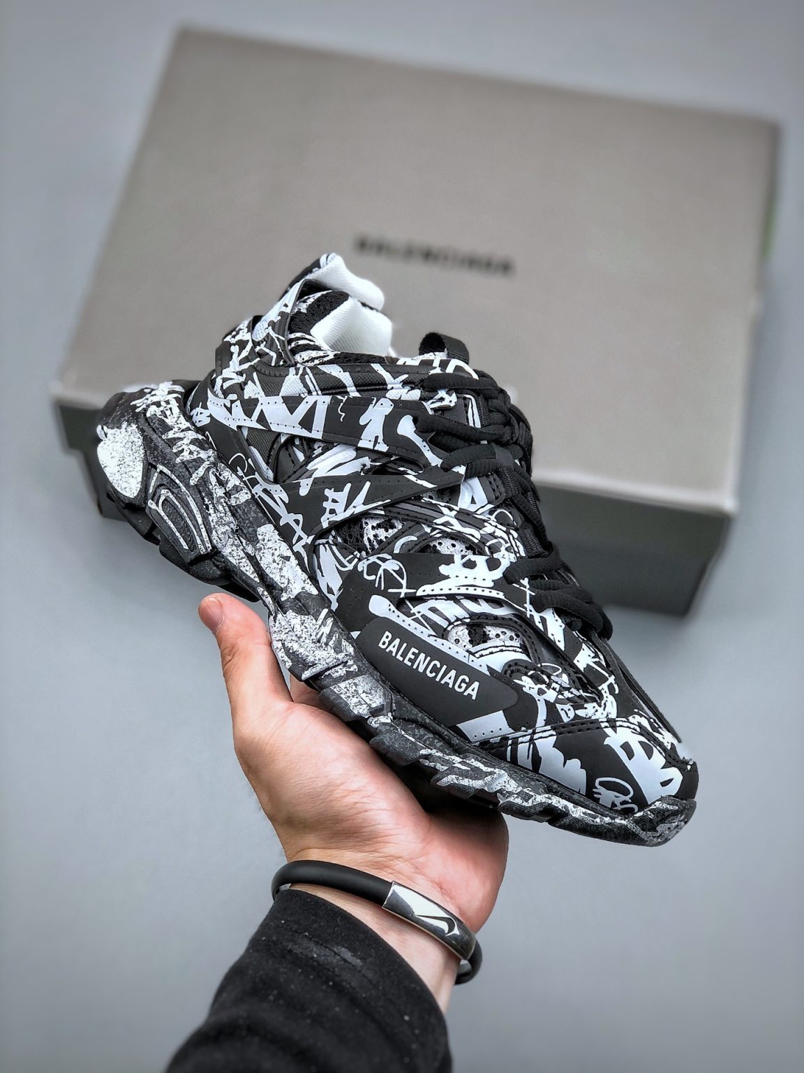 Balenciaga Track Graffiti Black