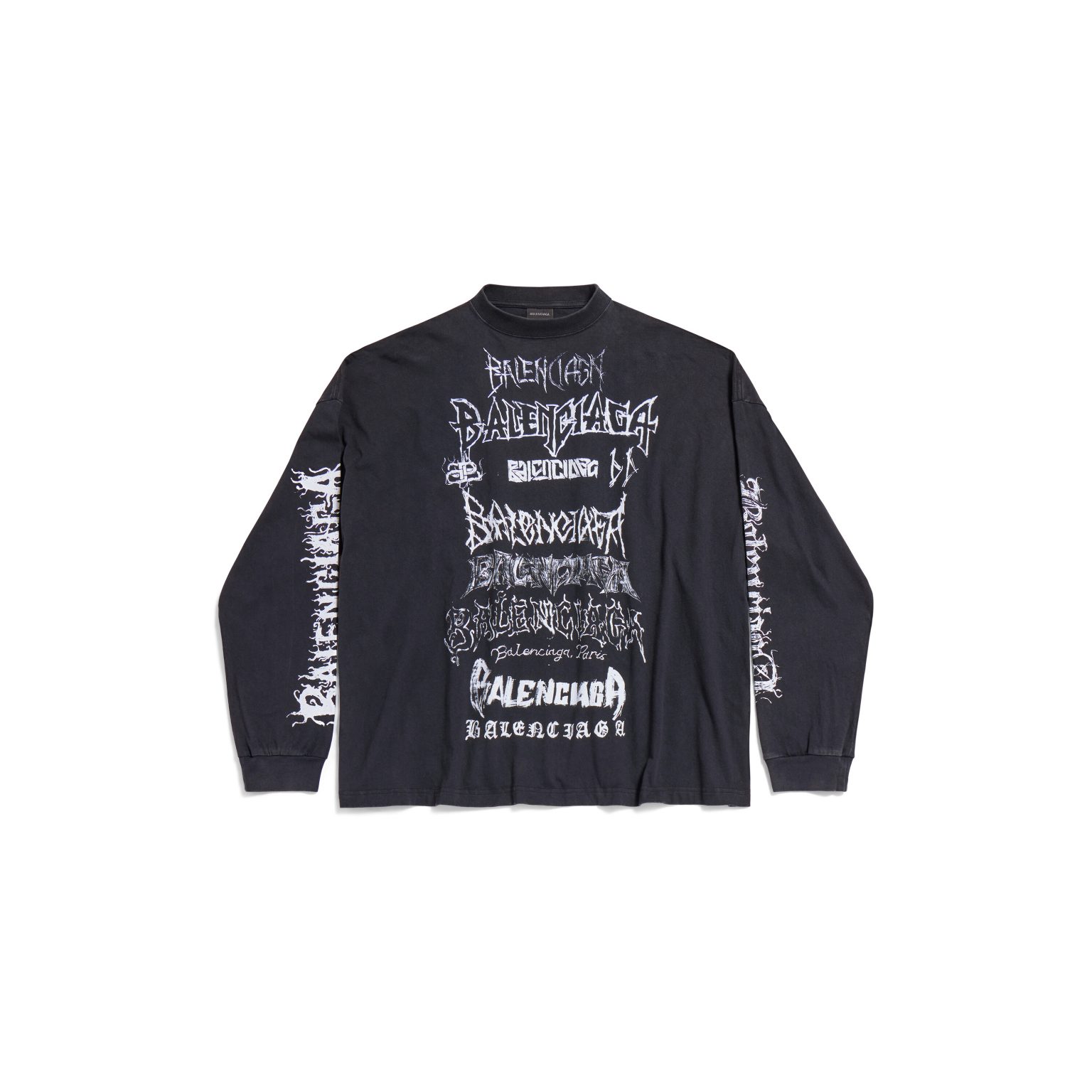 Лонгслив DIY Metal Long Sleeve T-Shirt Medium Fit in black
