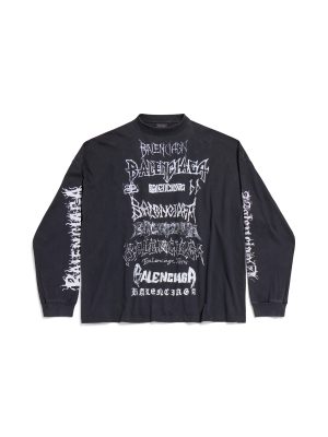 Лонгслив DIY Metal Long Sleeve T-Shirt Medium Fit in black