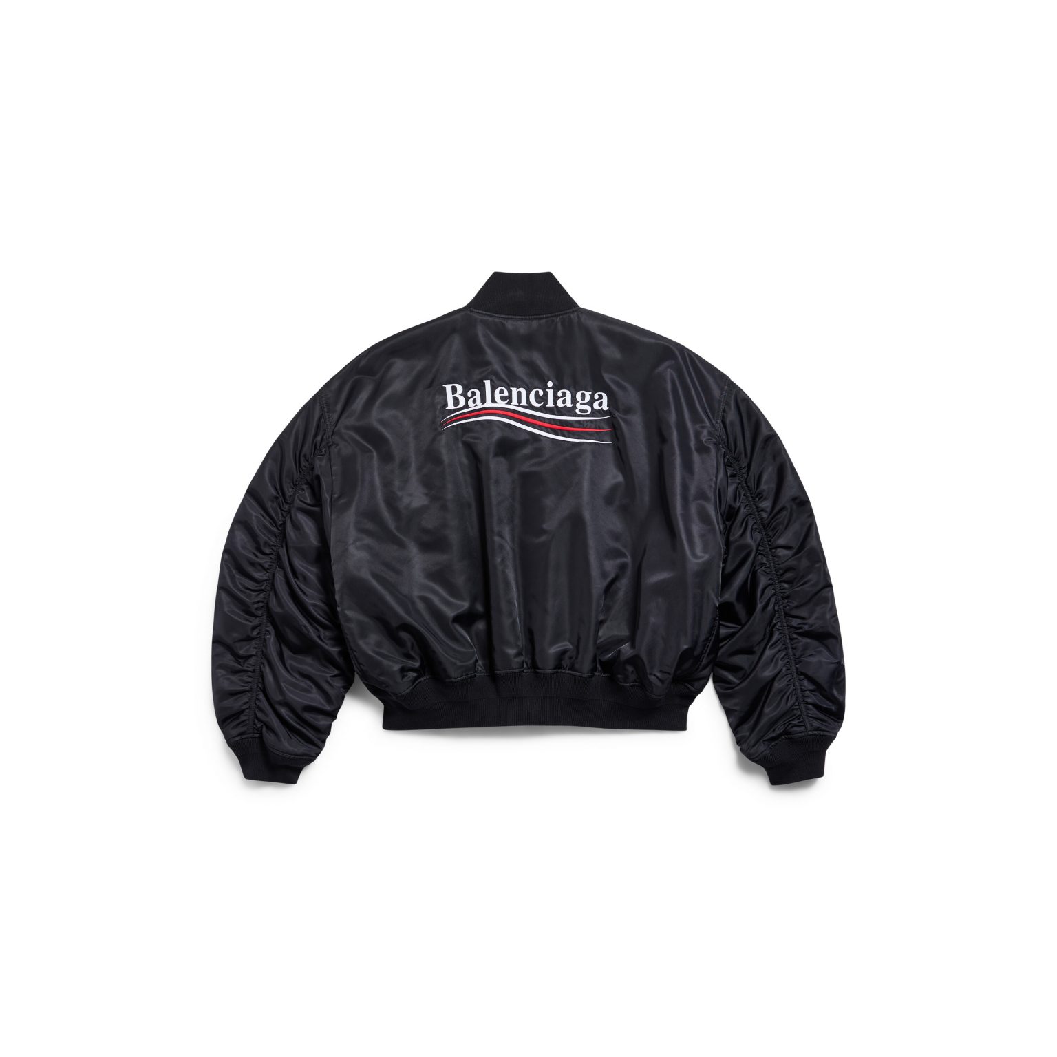 Бомбер Balenciaga Political Campaign Varsity Jacket in black light nylon