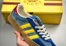 Gucci Adidas Gazelle Light Blue Suede