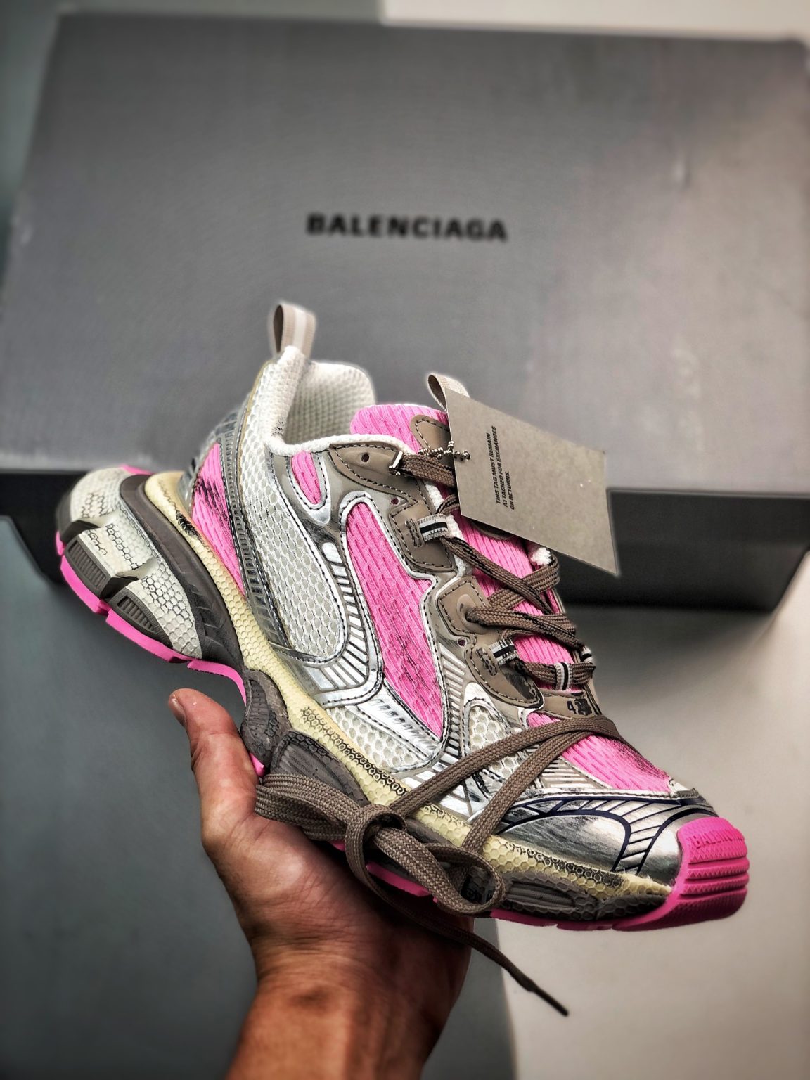 Balenciaga 3XL Pink Gold Silver