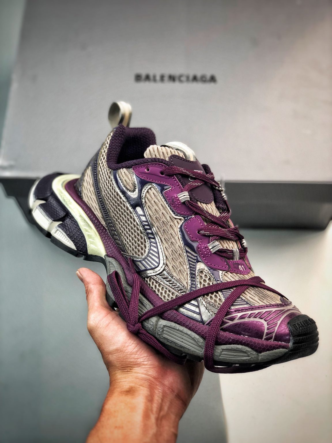 Balenciaga 3XL Purple Grey