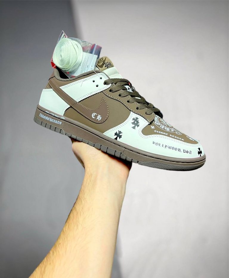 Chrome Hearts x Nike Dunk Low «White/Brown»
