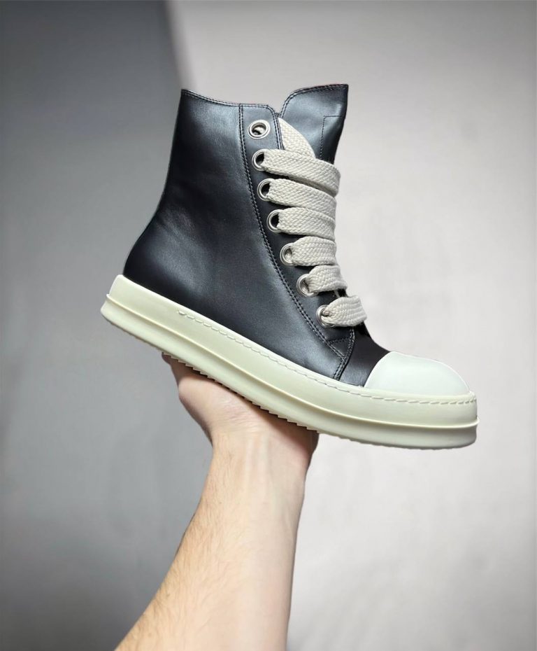 Rick Owens кеды кожаные высокие