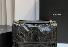 Сумка SAINT LAURENT YSL Niki MEDIUM В ВИНТАЖНОЙ КОЖЕ Black Gold