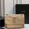 Сумка SAINT LAURENT YSL Niki MEDIUM В ВИНТАЖНОЙ КОЖЕ Beige Gold