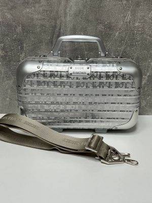 Dior x RIMOWA Carry-On Case Aluminium Dior Oblique Silver