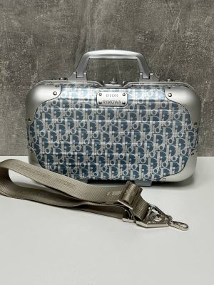 Dior x RIMOWA Carry-On Case Aluminium Dior Oblique Blue Gradient