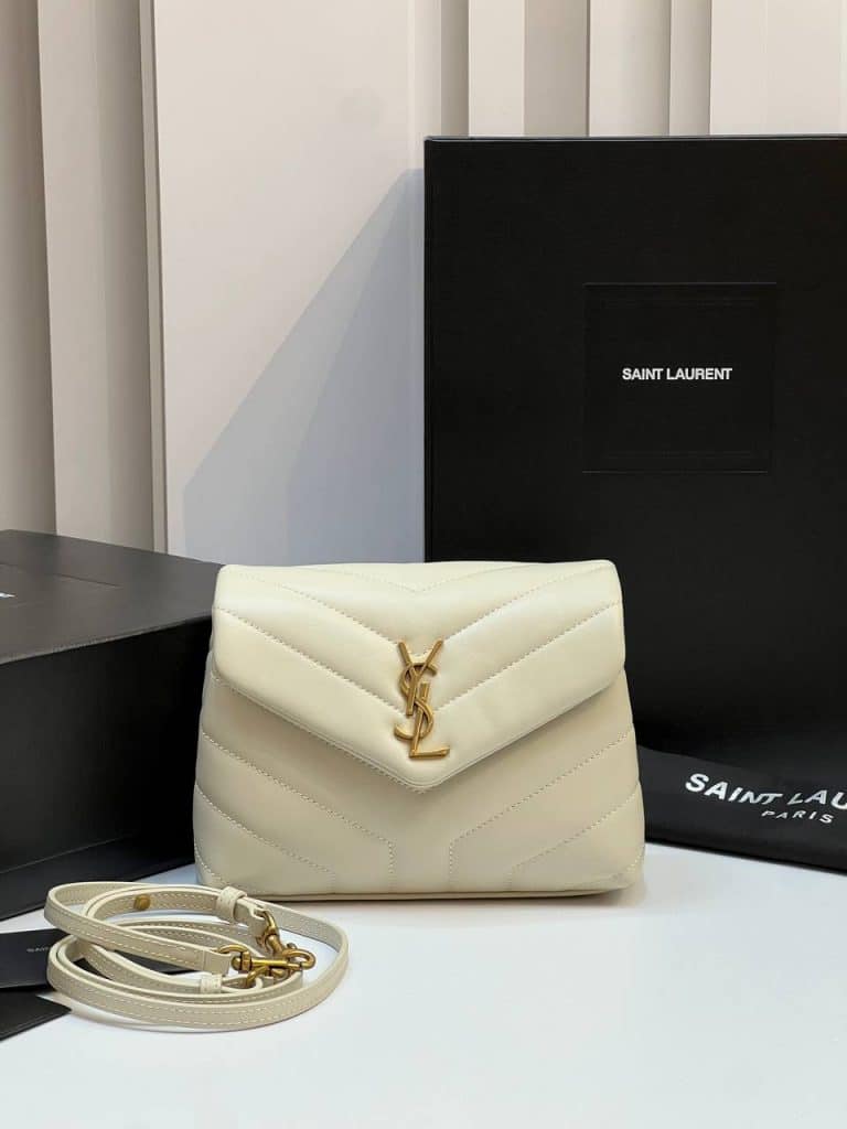 Yves Saint Laurent Saint Laurent YSL LOULOU SMALL IN QUILTED LEATHER BLANC VINTAGE