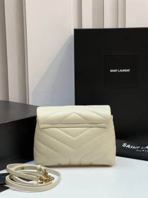 Saint Laurent YSL LOULOU SMALL IN QUILTED LEATHER BLANC VINTAGE