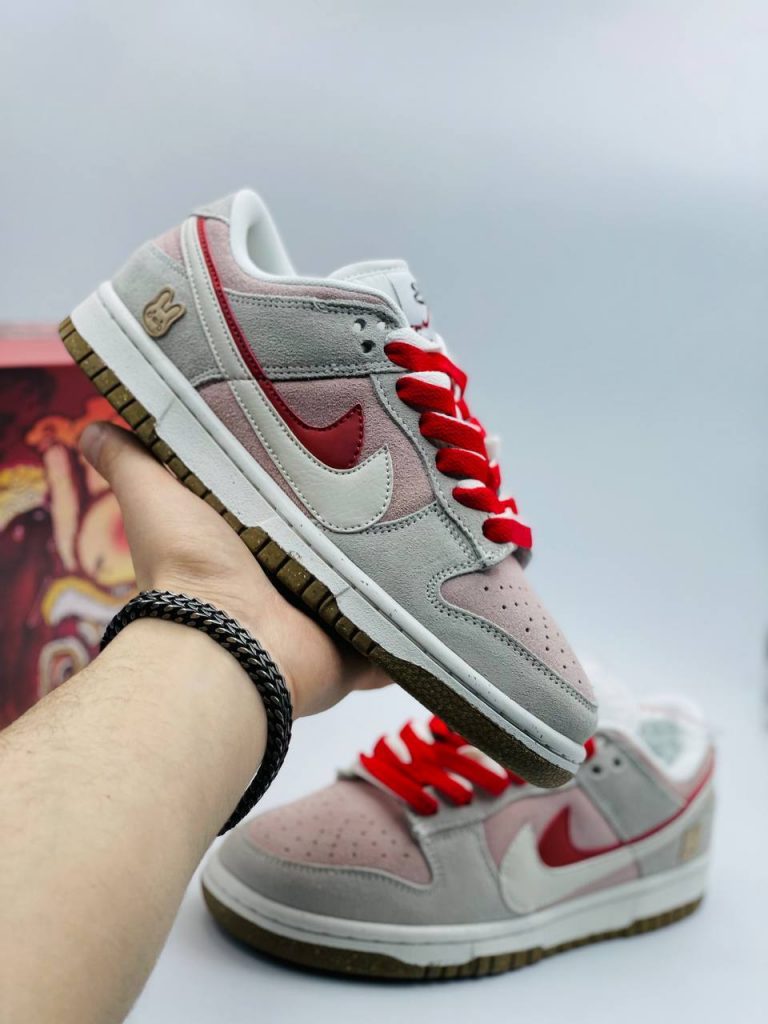 Nike SB Dunk Low SE 85 Double Swoosh Grey Pink Rabbit