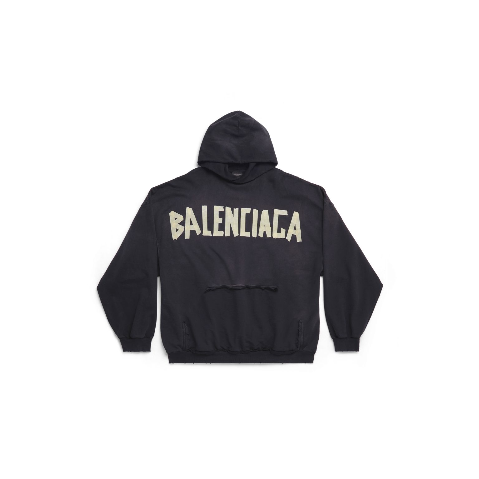 Худи Balenciaga Tape Type Ripped Pocket Hoodie Oversized