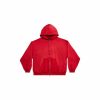 Худи Balenciaga Tape Type Ripped Pocket Zip-Up Hoodie Large Fit Red