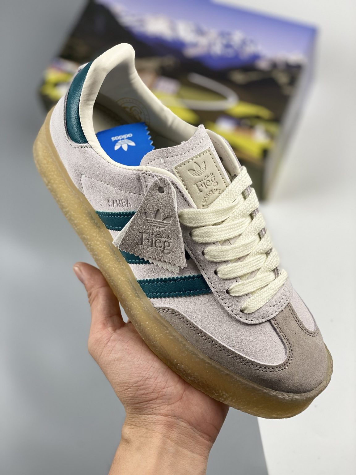 Adidas Clarks 8th Street Samba Ronnie Fieg Chalk White Gree