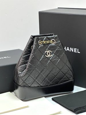 Черный стеганый рюкзак Chanel Small Gabrielle