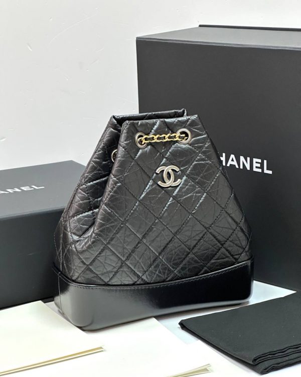 Черный стеганый рюкзак Chanel Small Gabrielle